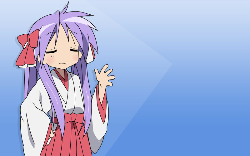 anime girl with purple hair
