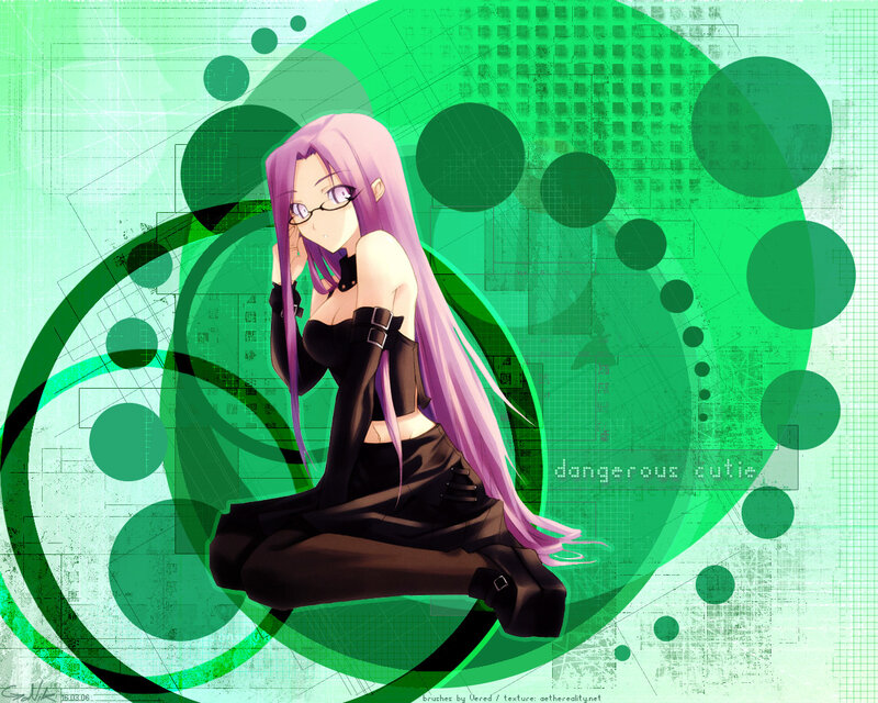 anime girl with purple hair