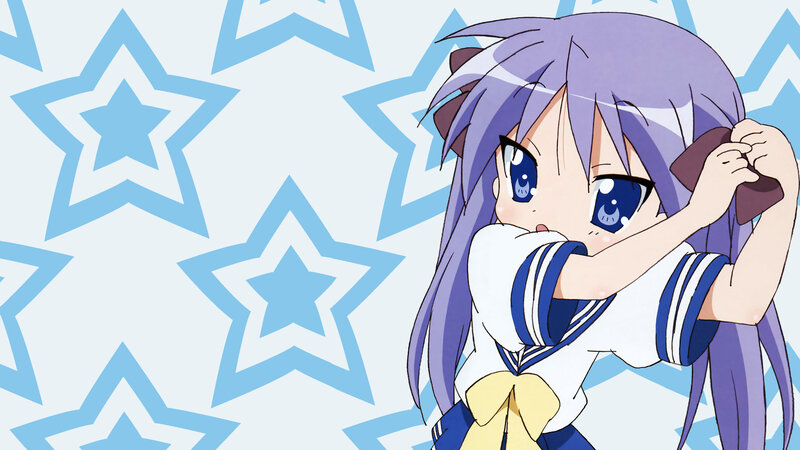 anime girl with purple hair