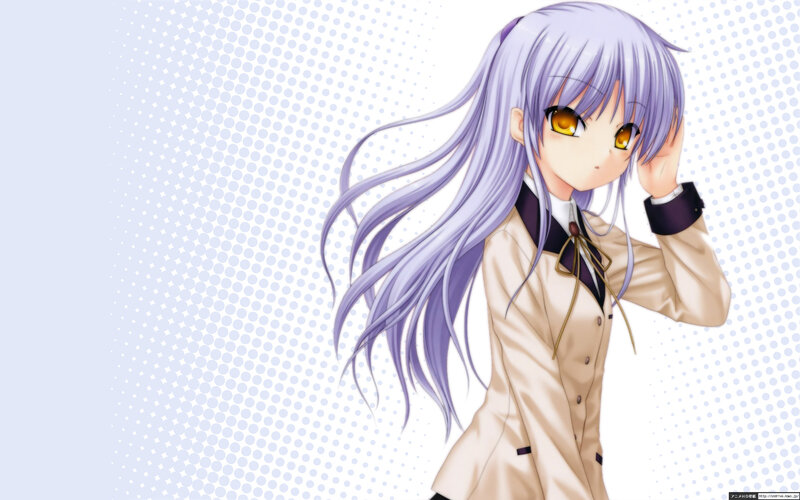 anime girl with purple hair