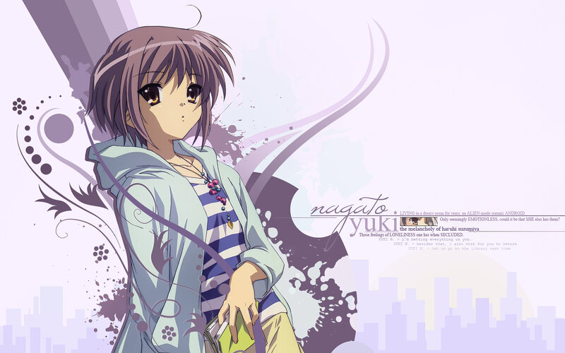 anime girl with purple hair