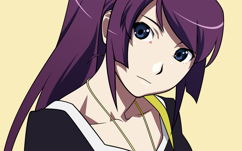 anime girl with purple hair