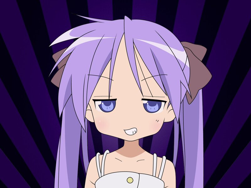 anime girl with purple hair
