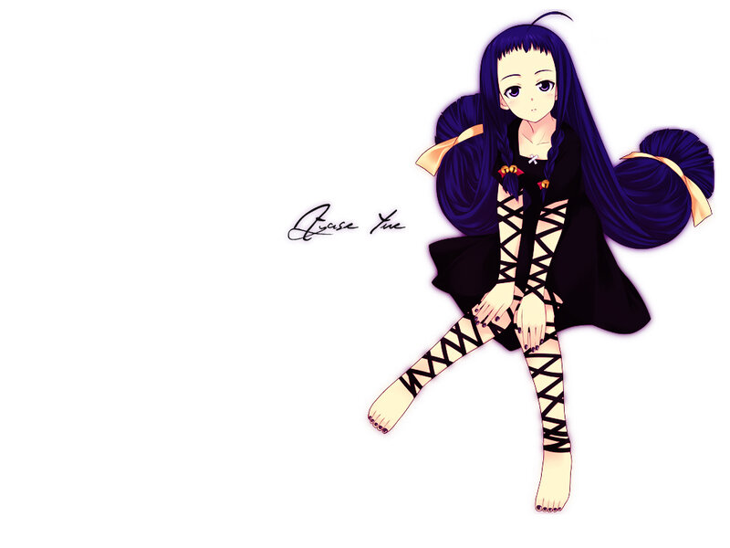 anime girl with purple hair