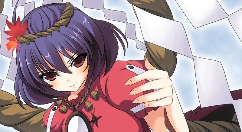 anime girl with purple hair