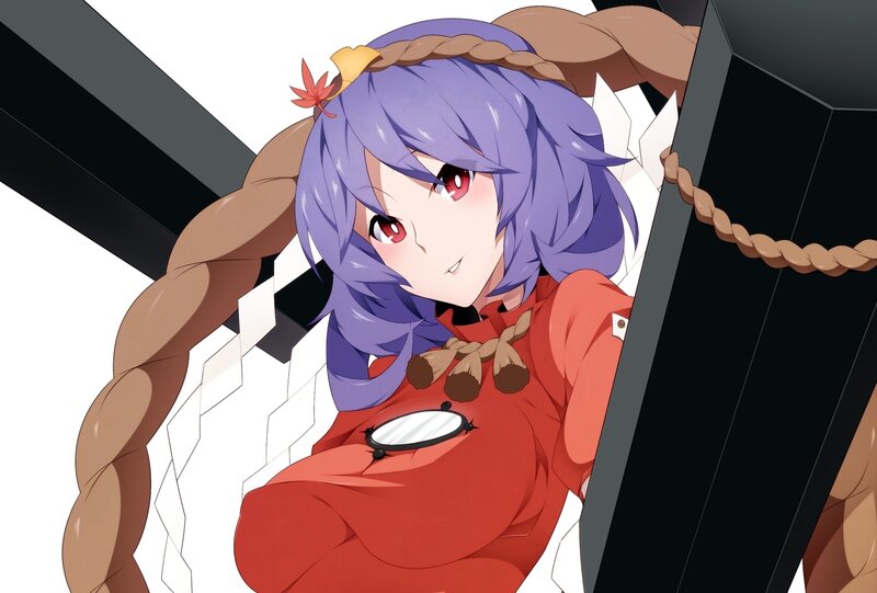 anime girl with purple hair