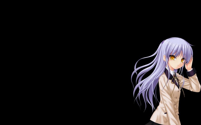 anime girl with purple hair