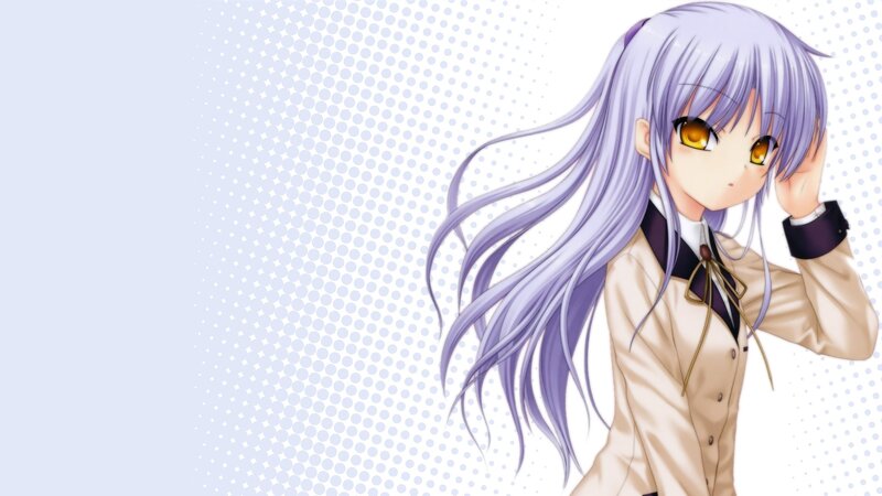 anime girl with purple hair