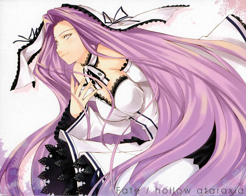 anime girl with purple hair