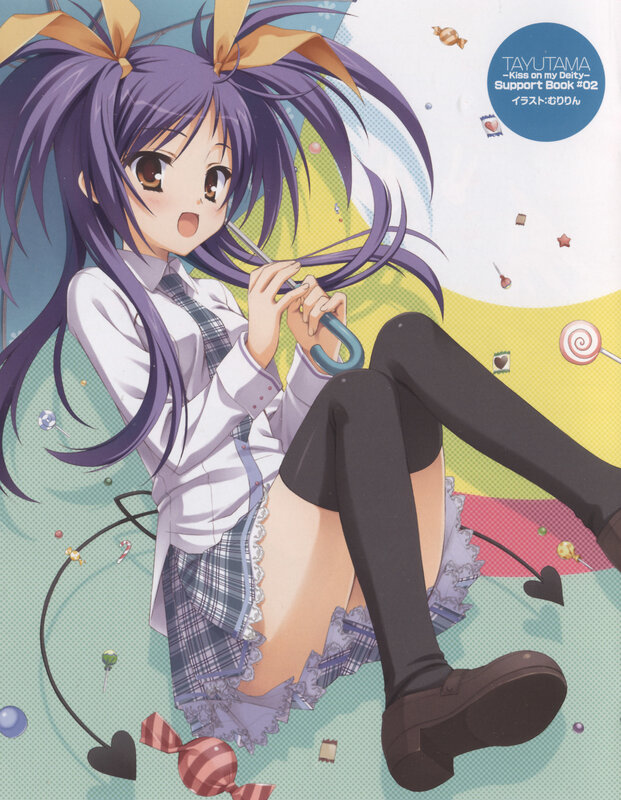 anime girl with purple hair