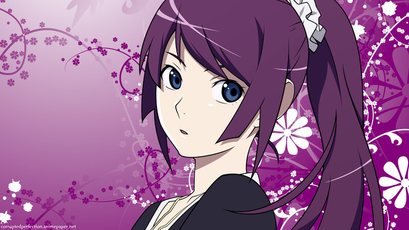 anime girl with purple hair
