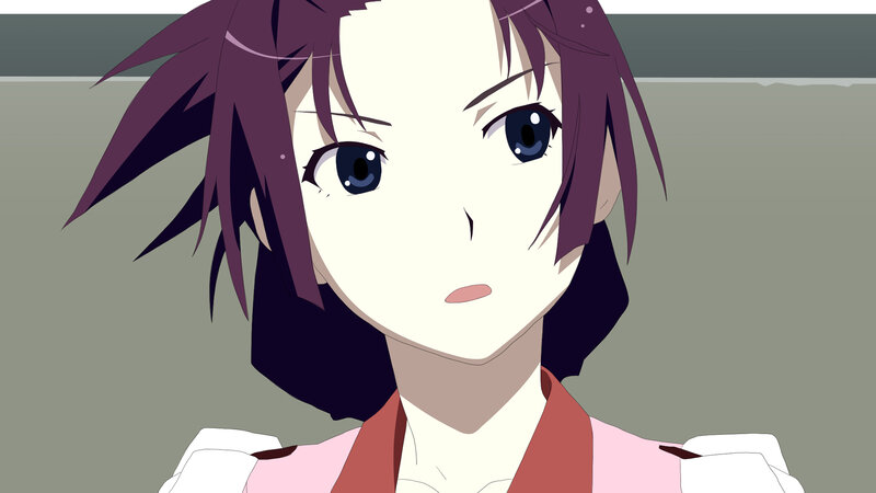 anime girl with purple hair