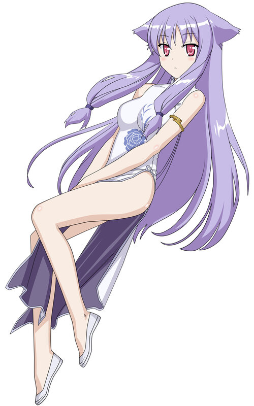 anime girl with purple hair