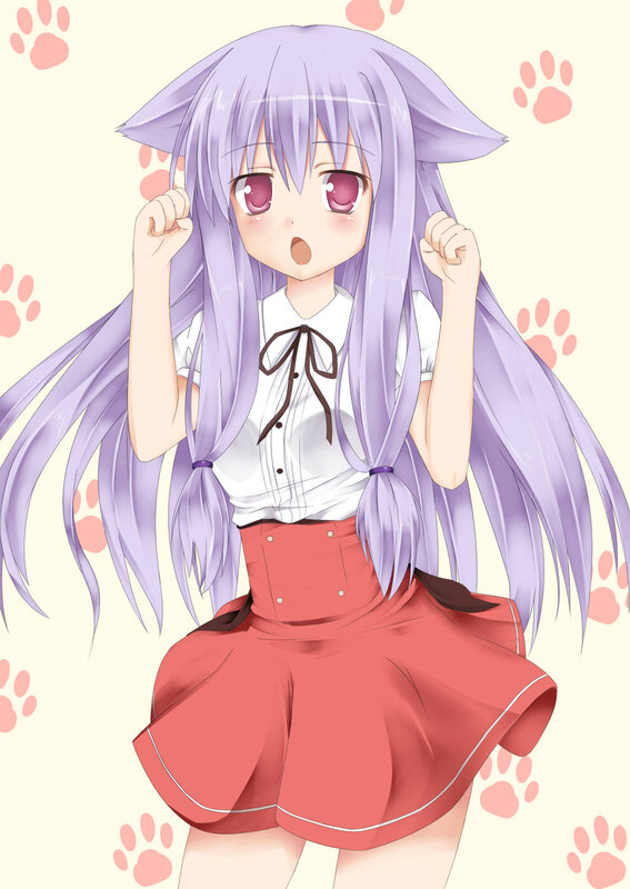 anime girl with purple hair