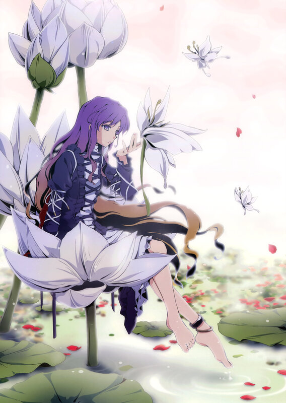 anime girl with purple hair