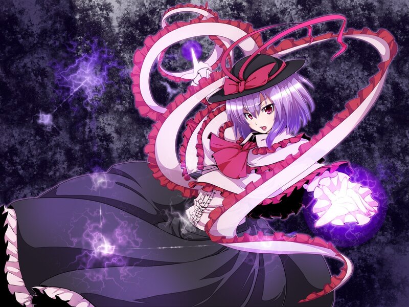 anime girl with purple hair