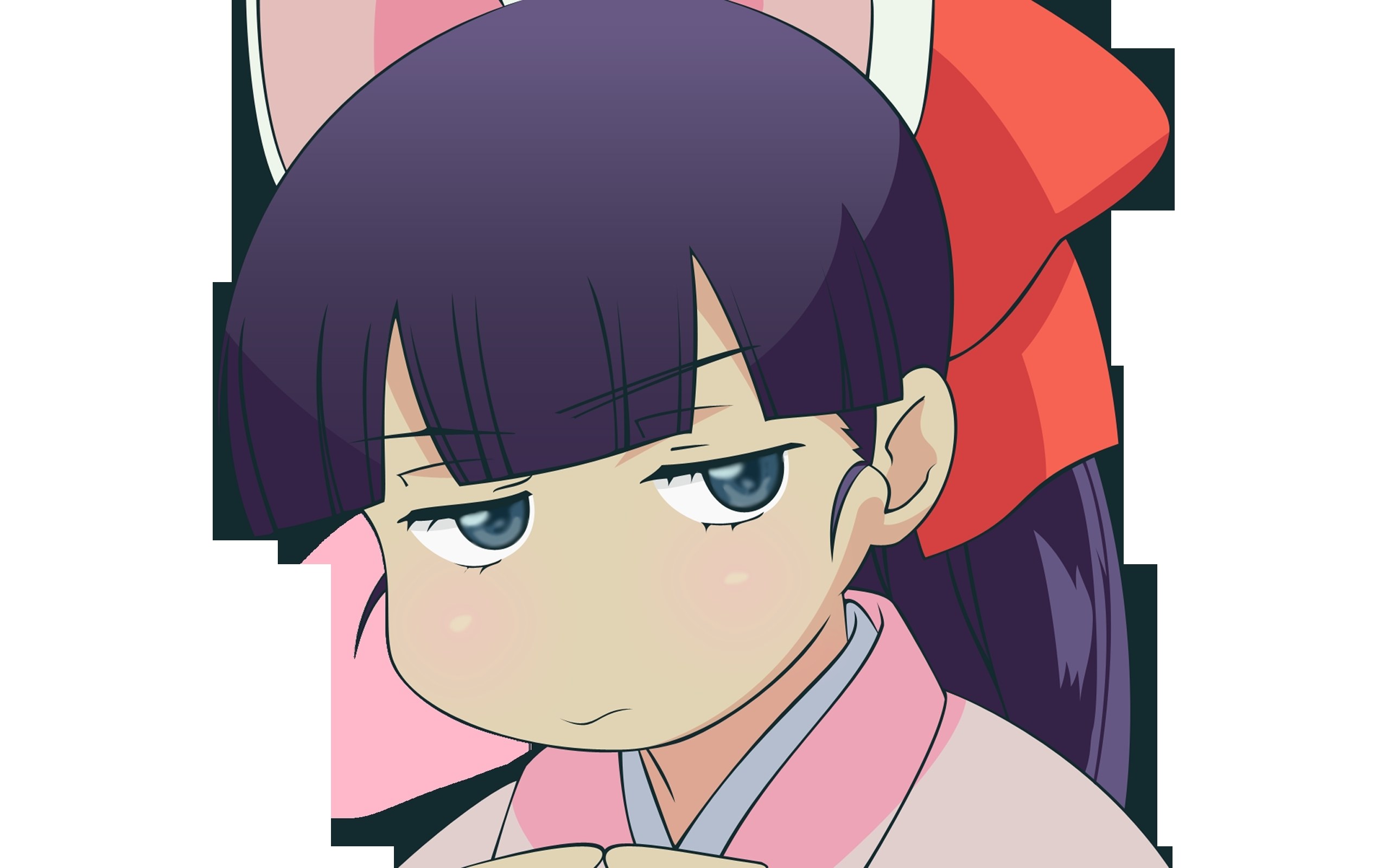 anime girl with purple hair