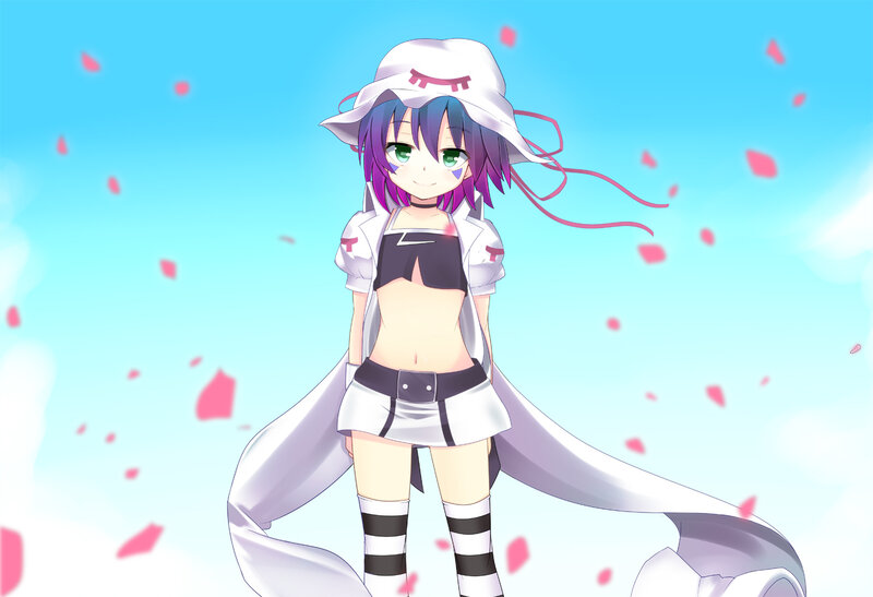 anime girl with purple hair