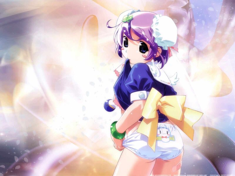 anime girl with purple hair