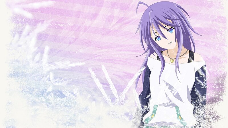 anime girl with purple hair