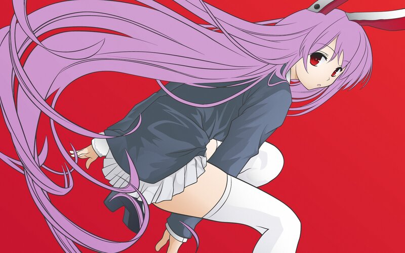 anime girl with purple hair