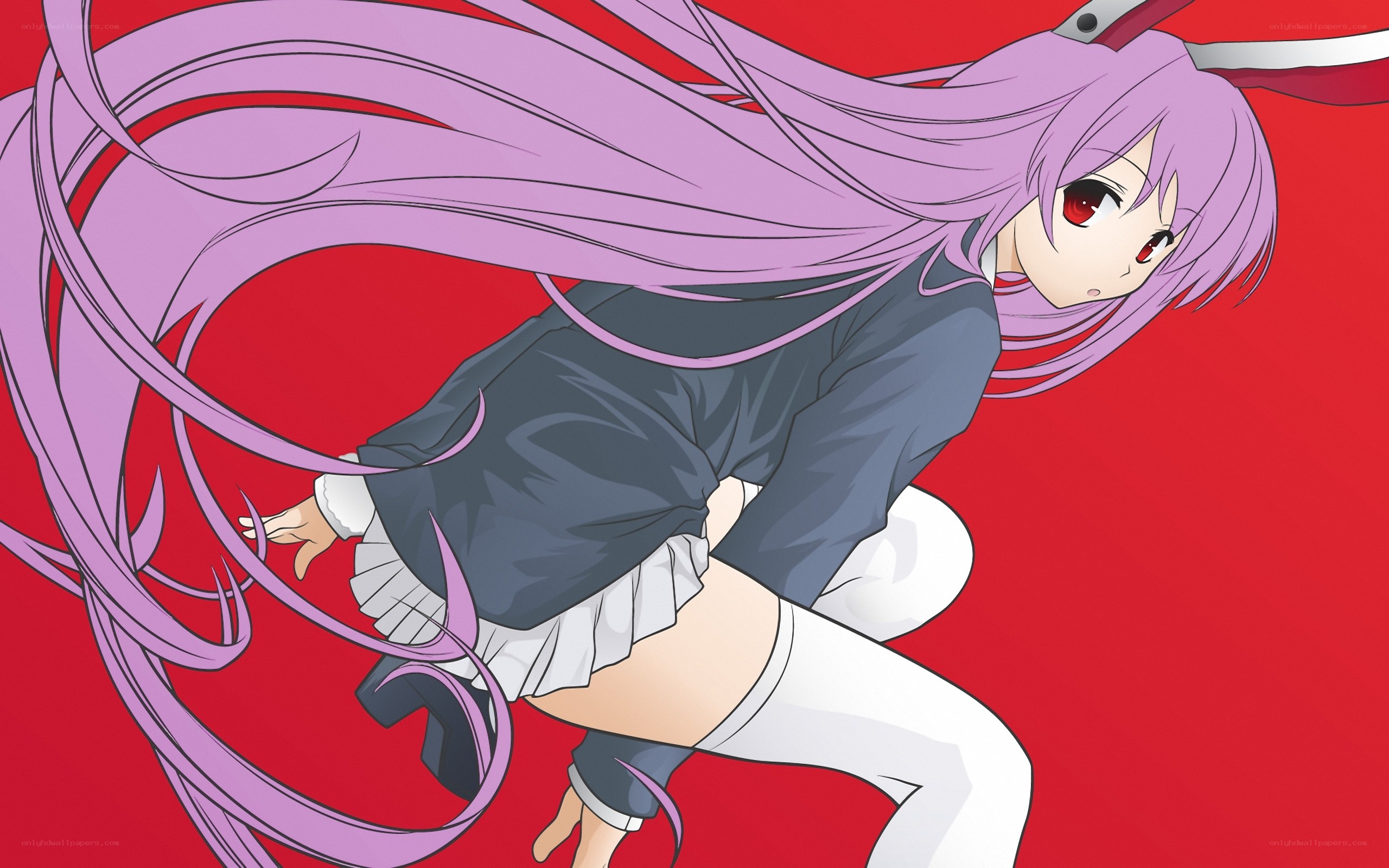 anime girl with purple hair