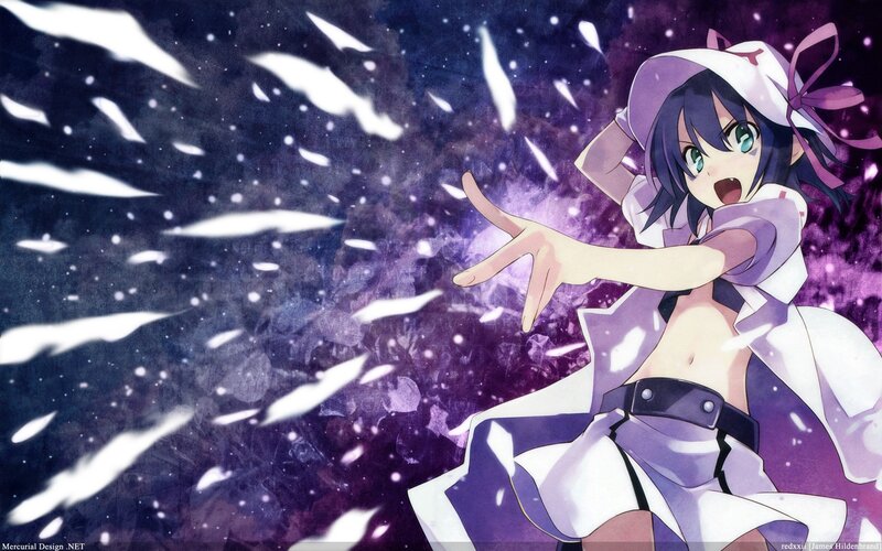 anime girl with purple hair