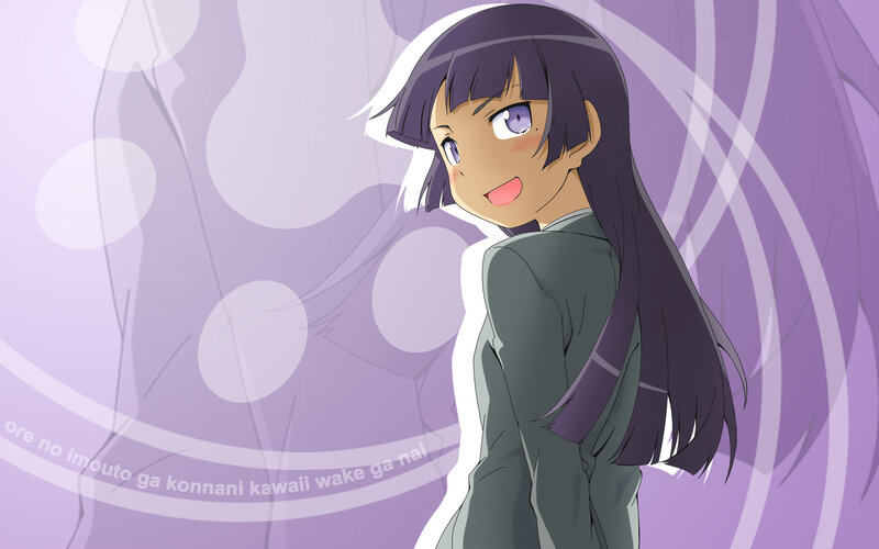 anime girl with purple hair