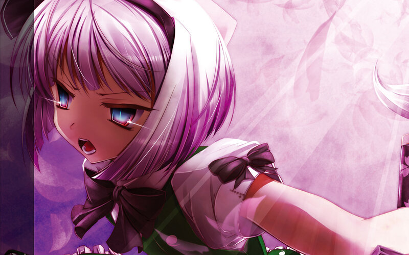 anime girl with purple hair