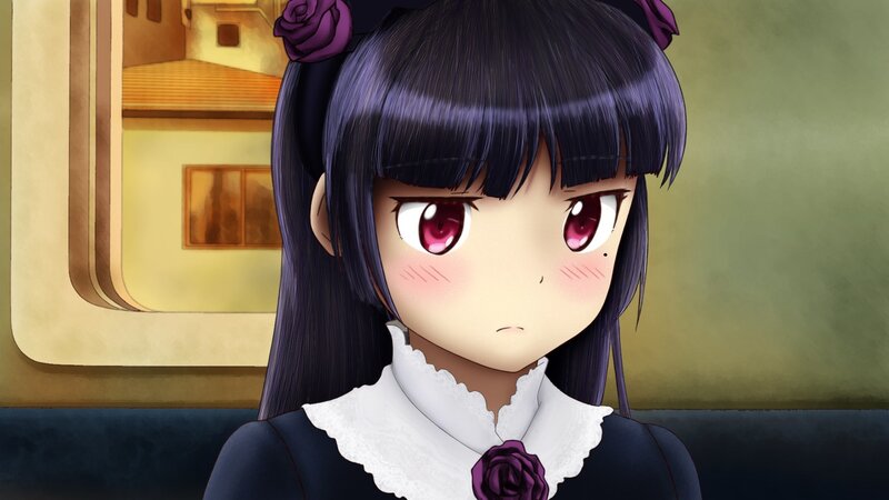 anime girl with purple hair
