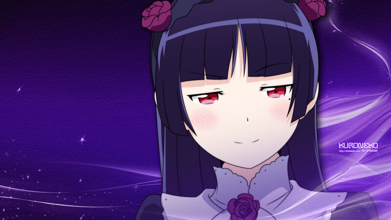 anime girl with purple hair