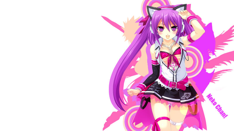 anime girl with purple hair
