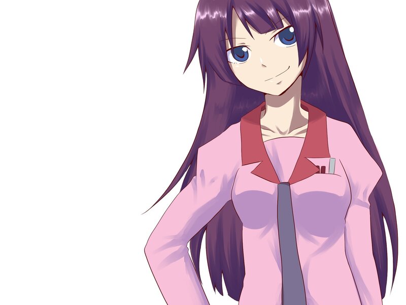 anime girl with purple hair