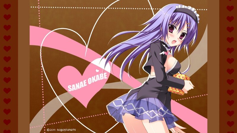 Anime girl with purple hair