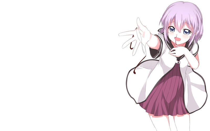 anime girl with purple hair