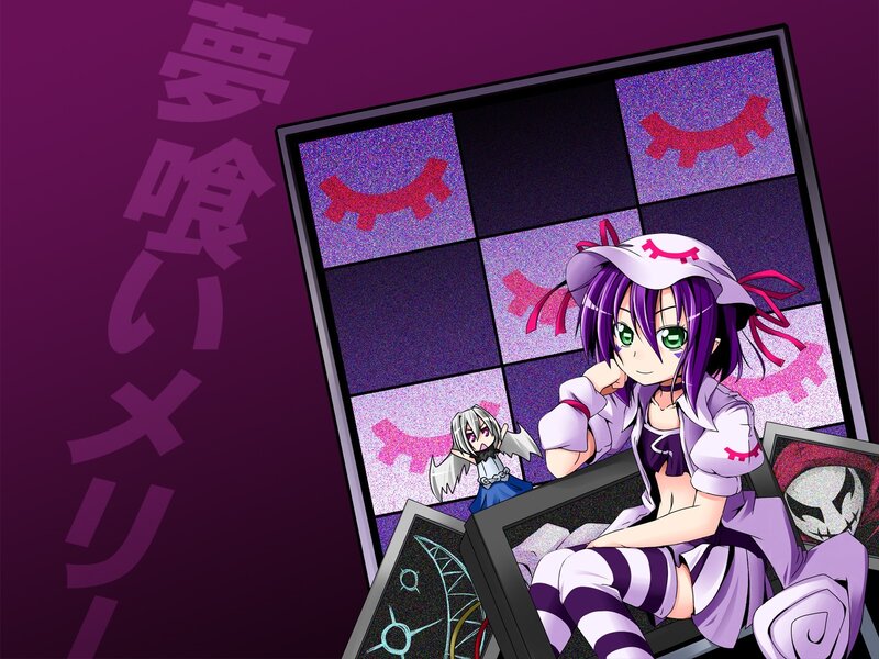 Anime girl with purple hair