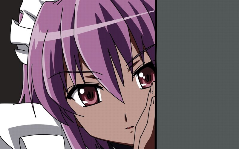 anime girl with purple hair