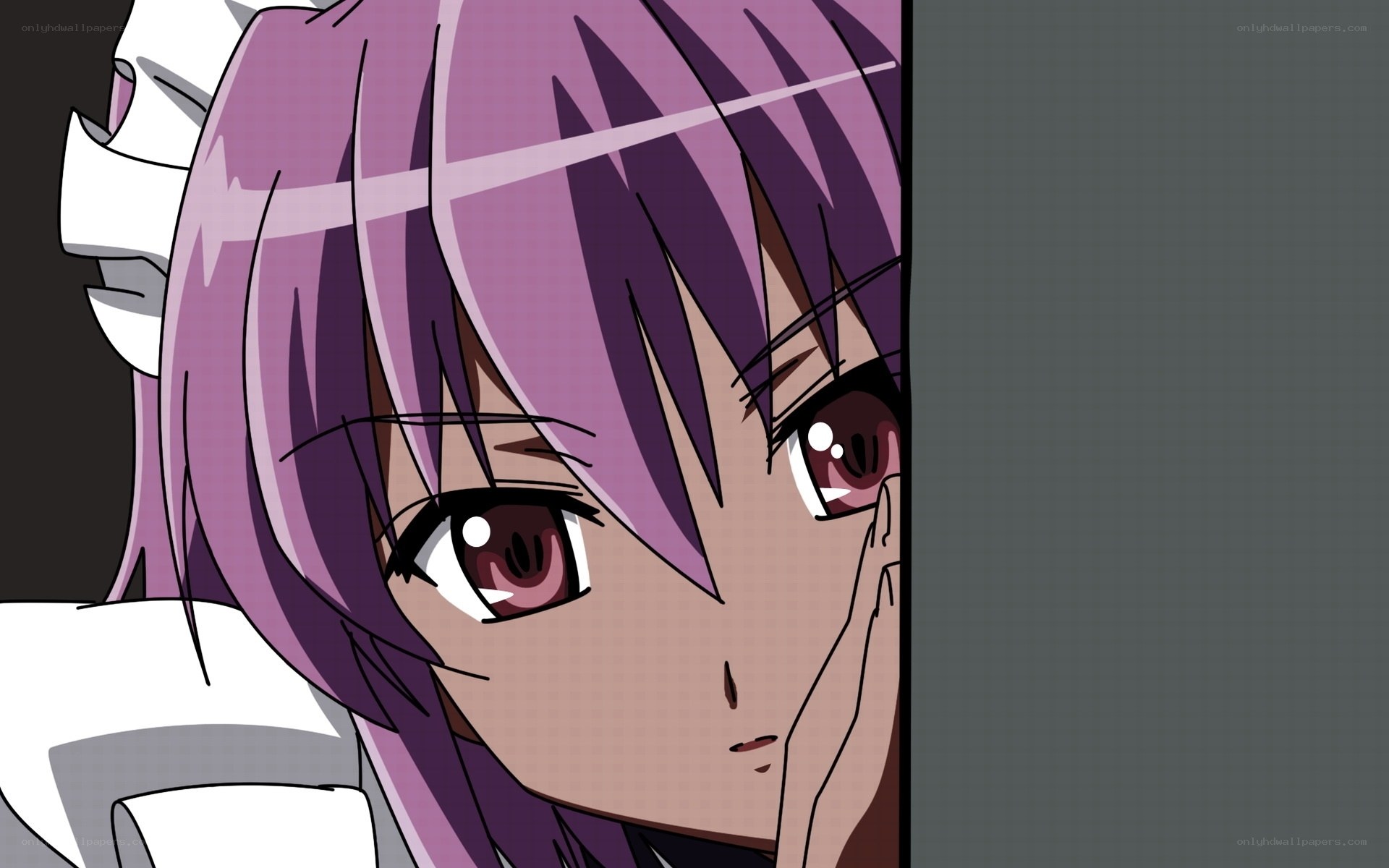 anime girl with purple hair