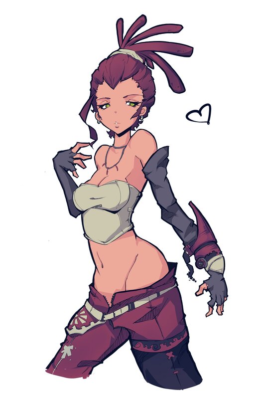 anime girl with purple hair
