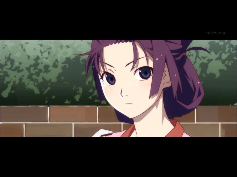 anime girl with purple hair
