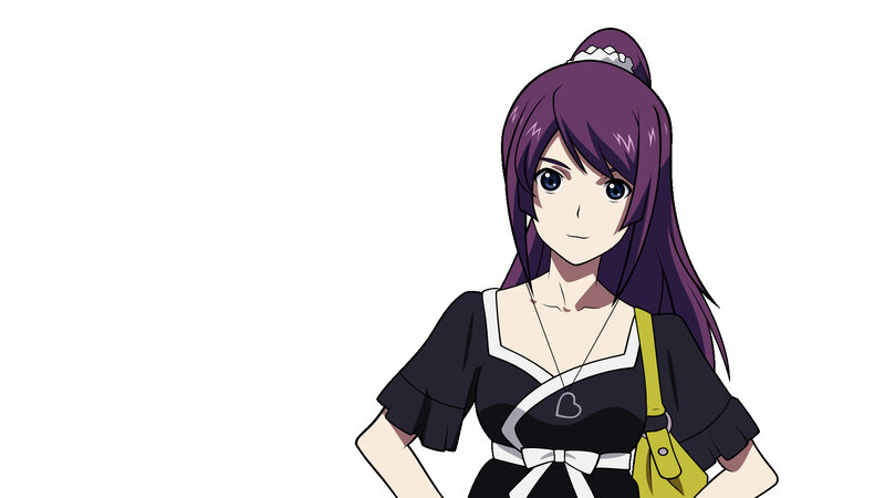 anime girl with purple hair