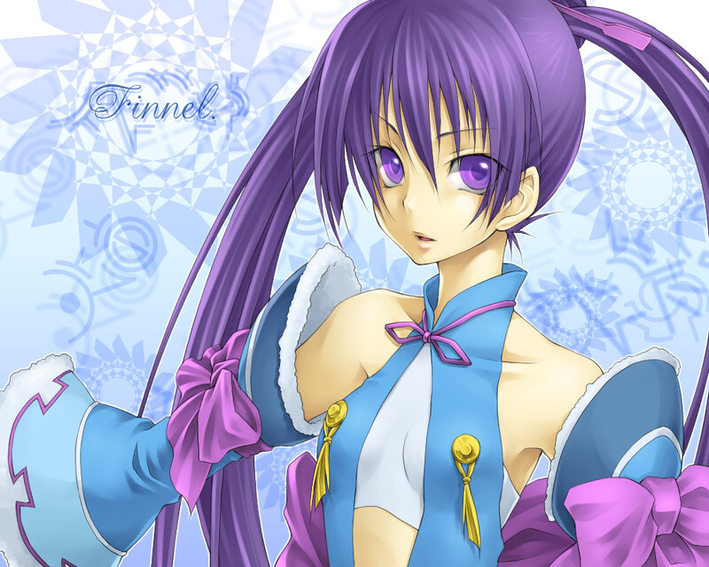 Anime girl with purple hair