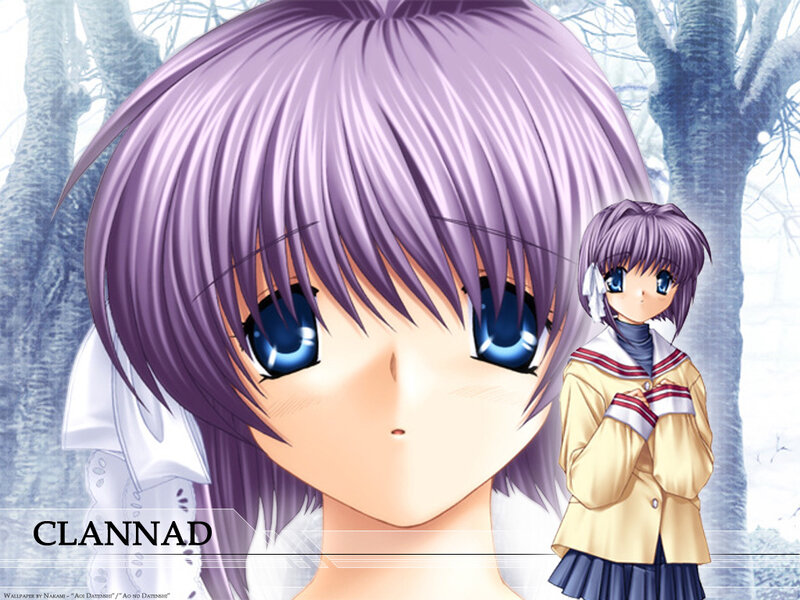 Anime girl with purple hair