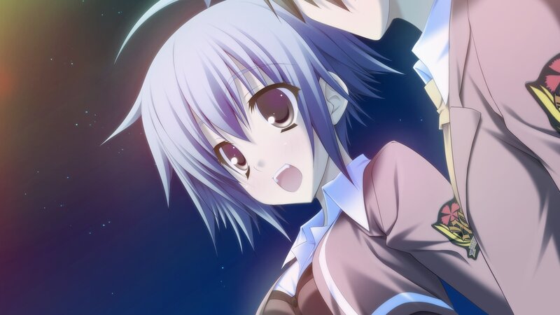 anime girl with purple hair