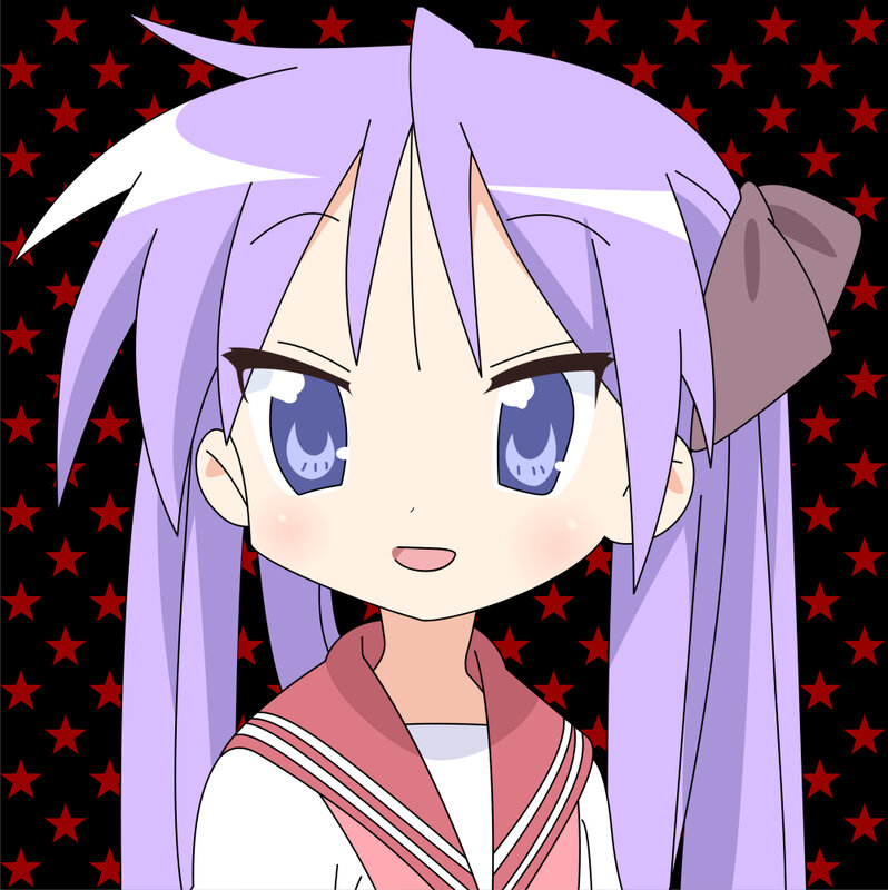 anime girl with purple hair
