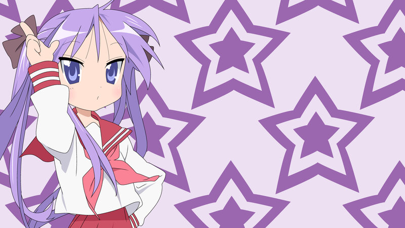 anime girl with purple hair