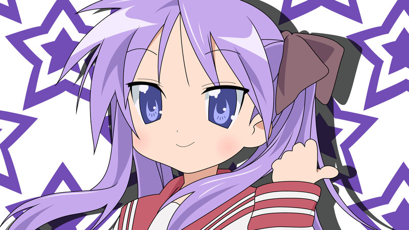 anime girl with purple hair