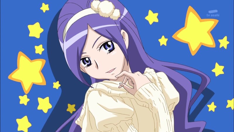 anime girl with purple hair