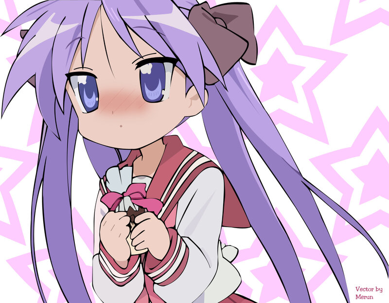 anime girl with purple hair