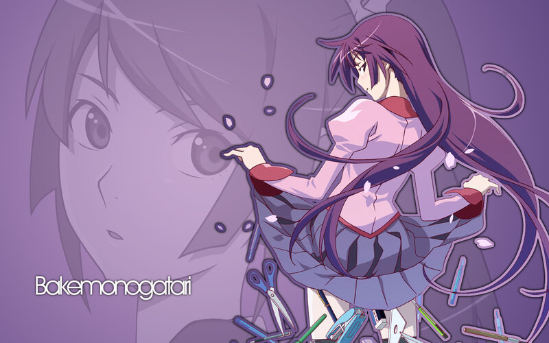 Anime girl with purple hair
